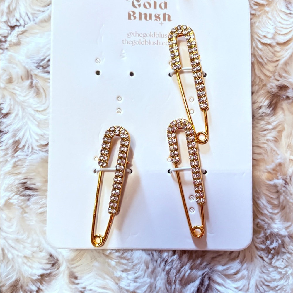 Gold blush pins for hats or purses etc